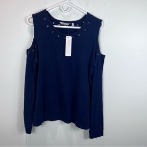 SOFT SURROUNDINGS Cold Shoulder Milano Top Sz S (6/8)